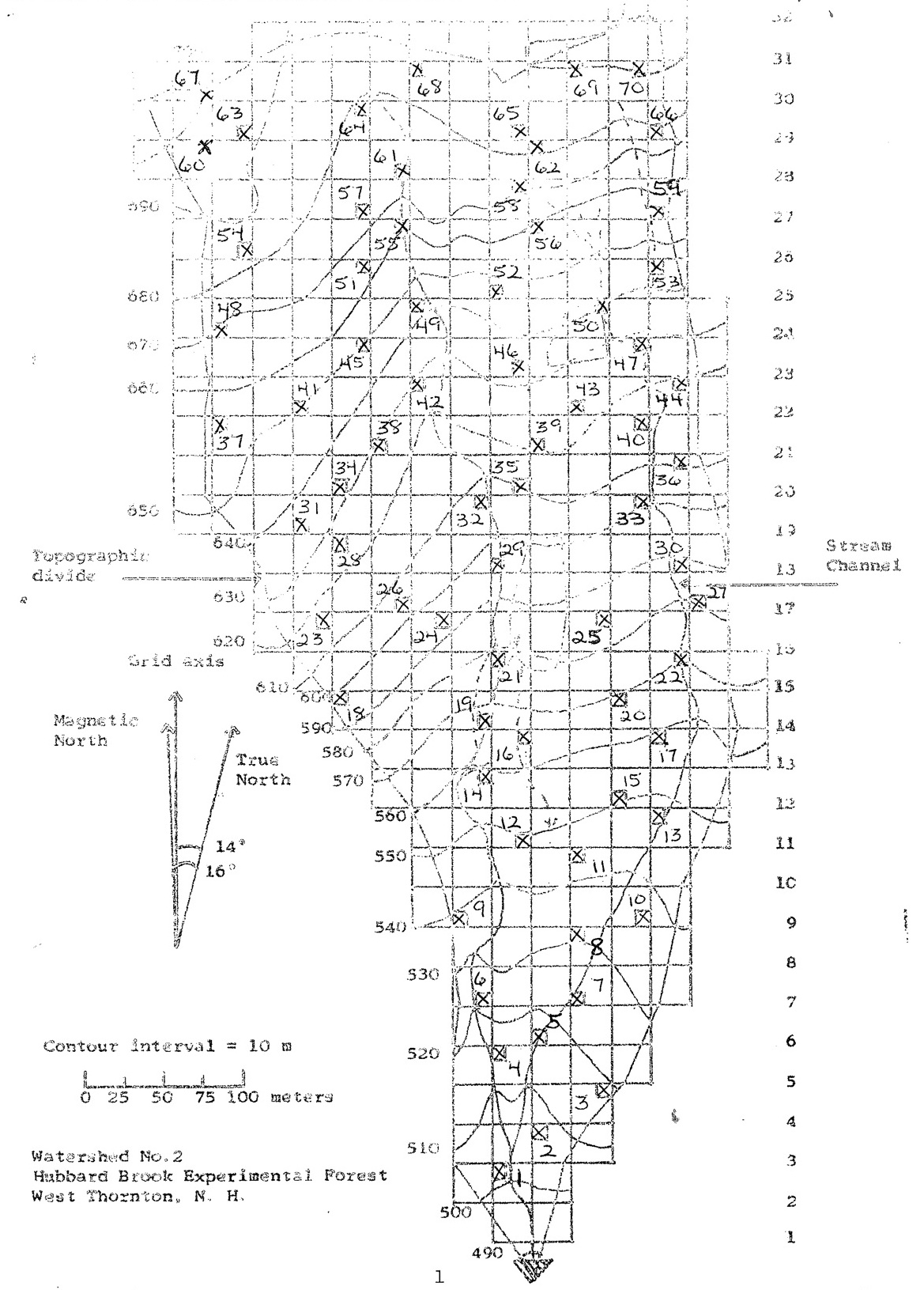 Map of Hubbard Brook Watershed 2